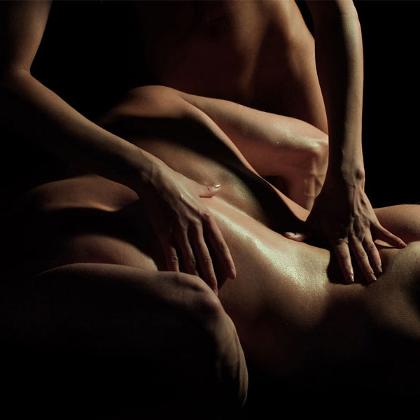 woman massaging nude man, erotic story, mutual masturbation