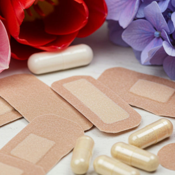 flowers with estrogen patches and progesterone pills
