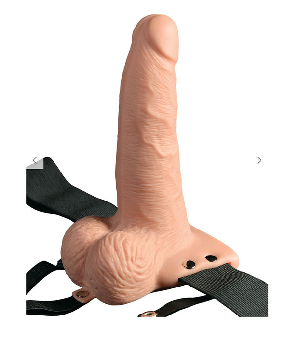 Merlin 6 Inch Vibrating Hollow Dildo With Testicles