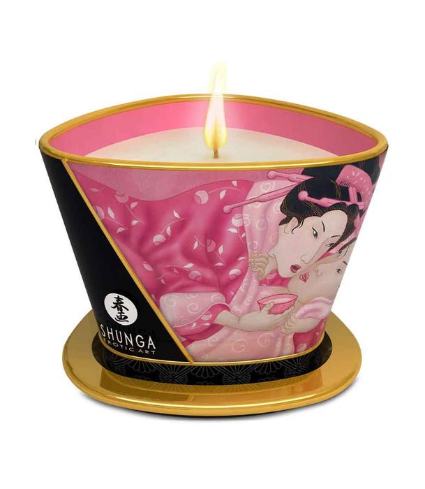 Shunga Aphrodisia Massage Candle - Rose Petals