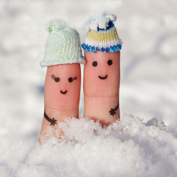 finger people in snow
