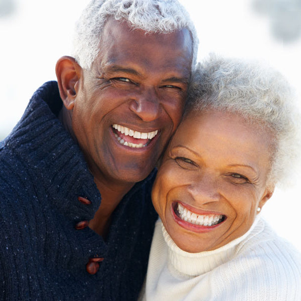 Black, older couple smiling, erotic story, senior sex