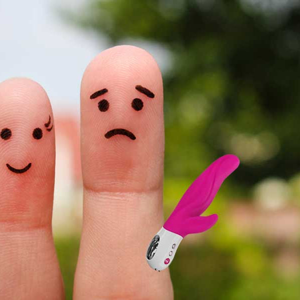 finger-puppets, sad man holding dildo, Sex Toy Fears