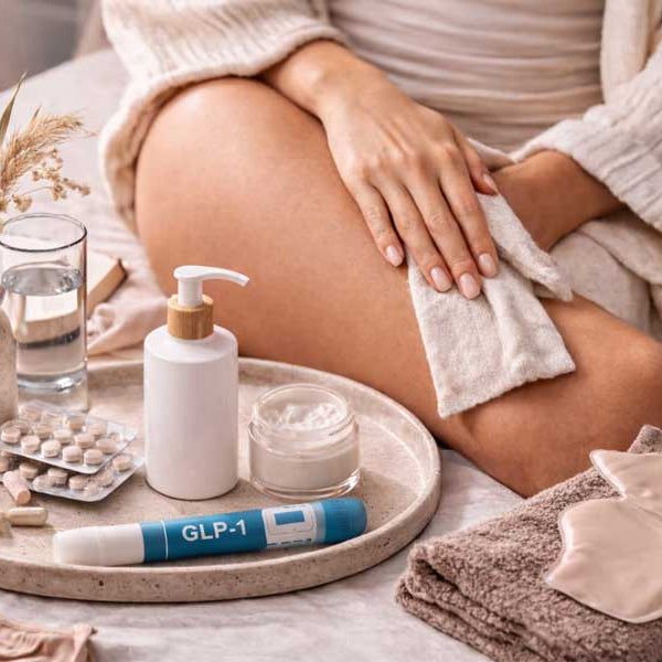 GLP-1 wellness still life scene