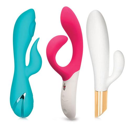 Dual Vibrators Rabbit Vibrators Double Vibes Phthalate-Free Non-Toxic Body-Safe