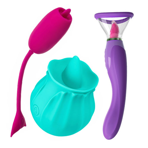 Oral Sex Toys Tongue Vibrators  Phthalate-Free Non-Toxic Body-Safe