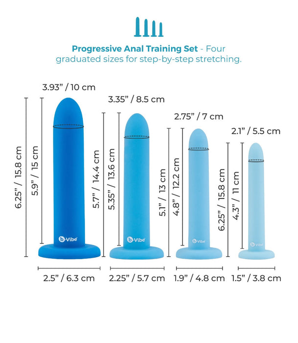 b-Vibe Silicone Anal / Vaginal Training Dilator Set