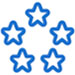 five stars in a circle icon