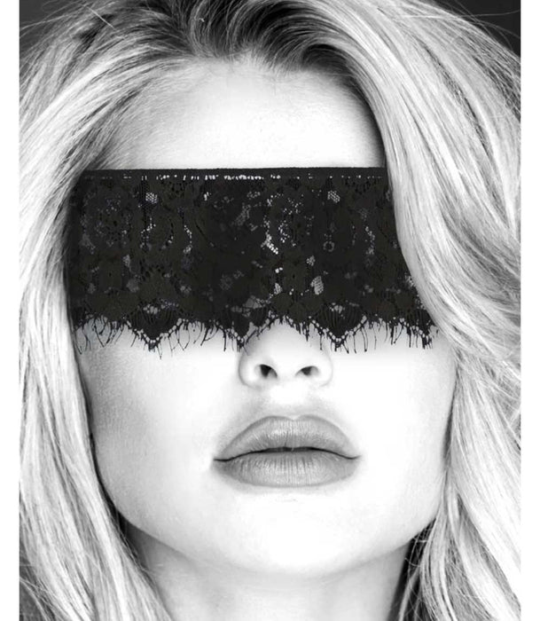 Shots Ouch! Lace Mask With Elastic Straps Blindfold