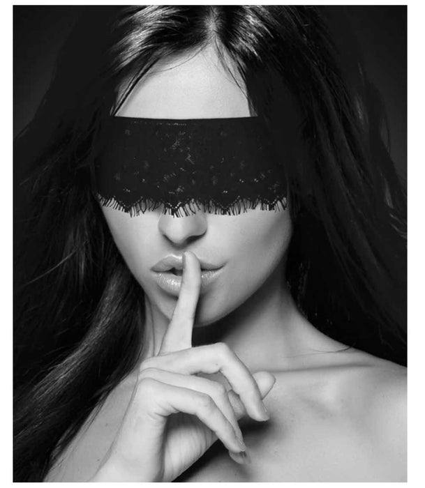 Shots Ouch! Lace Mask With Elastic Straps Blindfold