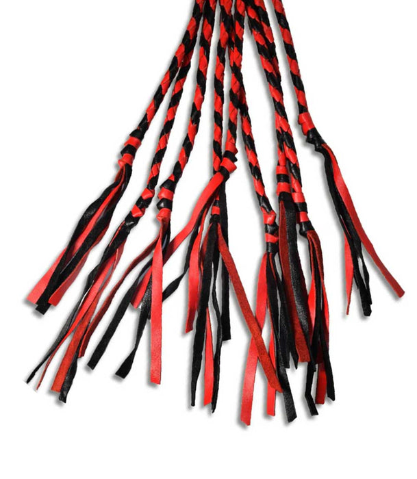 Prowler RED Long-handle Leather Flogger
