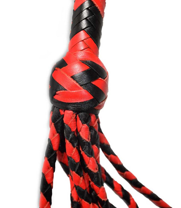 Prowler RED Long-handle Leather Flogger