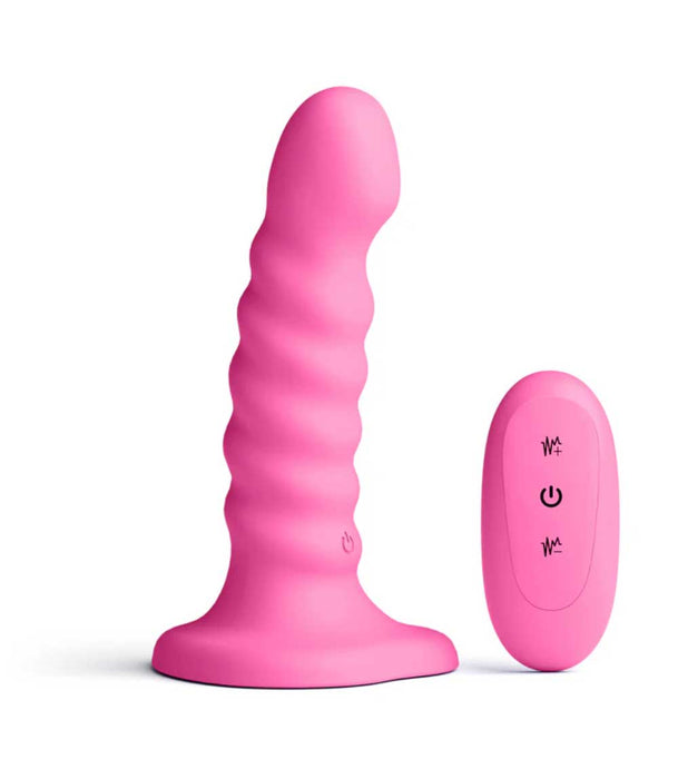 Colours Ribbed Vibrating Dildo 5 Inch