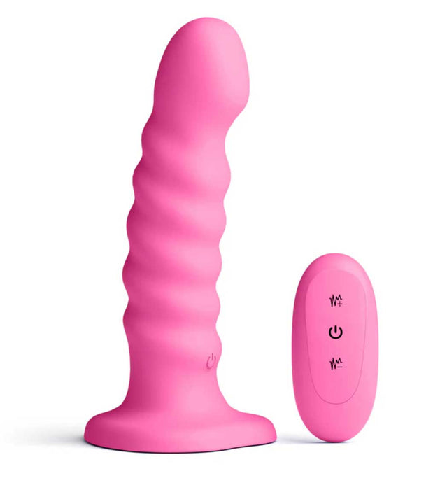 Colours Ribbed Vibrating Dildo 6 Inch