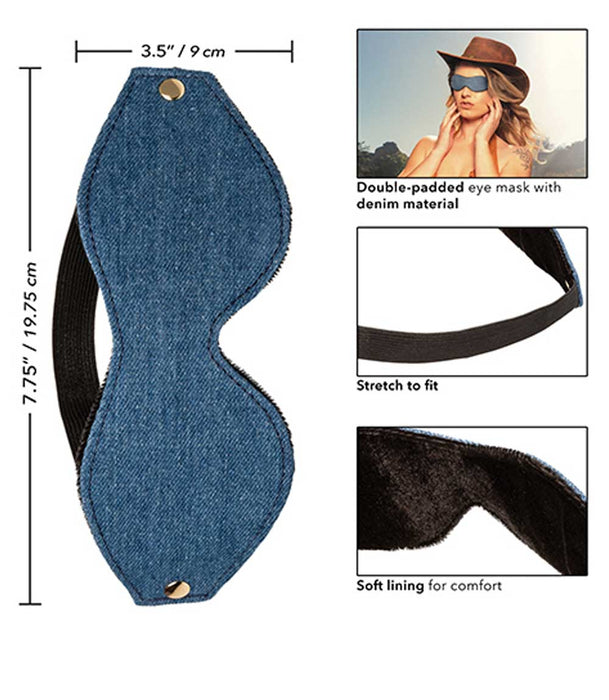 Ride ’Em Premium Denim Collection Eye Mask Blindfold