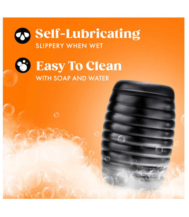Rize Grasp Self-Lubricating Stroker Black