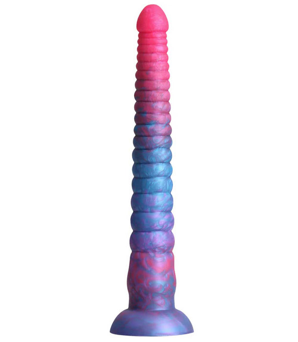 Colours Stacked Silicone Suction Cup Dildo - Pink & Blue