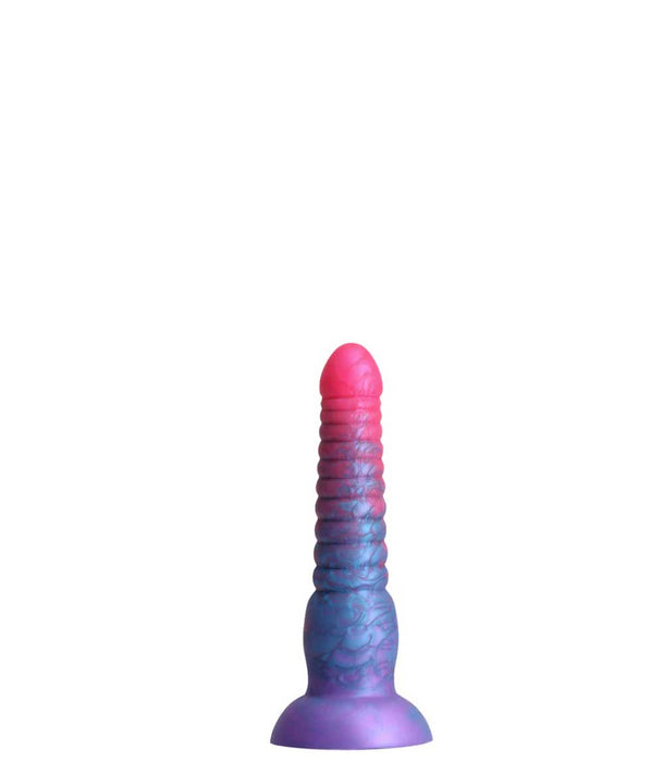 Colours Stacked Silicone Suction Cup Dildo - Pink & Blue