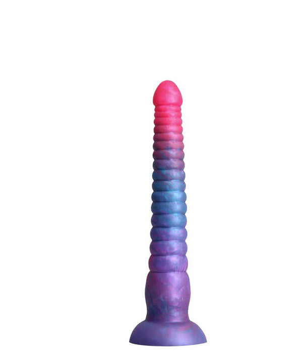 Colours Stacked Silicone Suction Cup Dildo - Pink & Blue