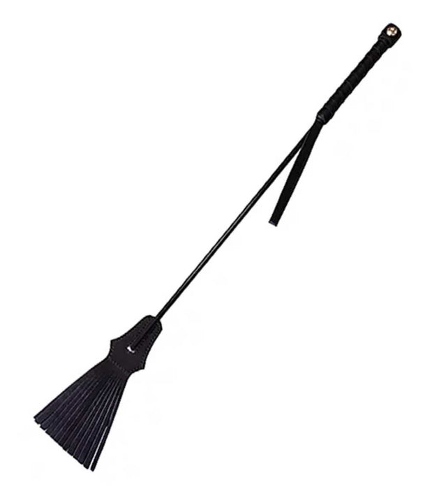 Rouge Leather Tasselled Riding Crop
