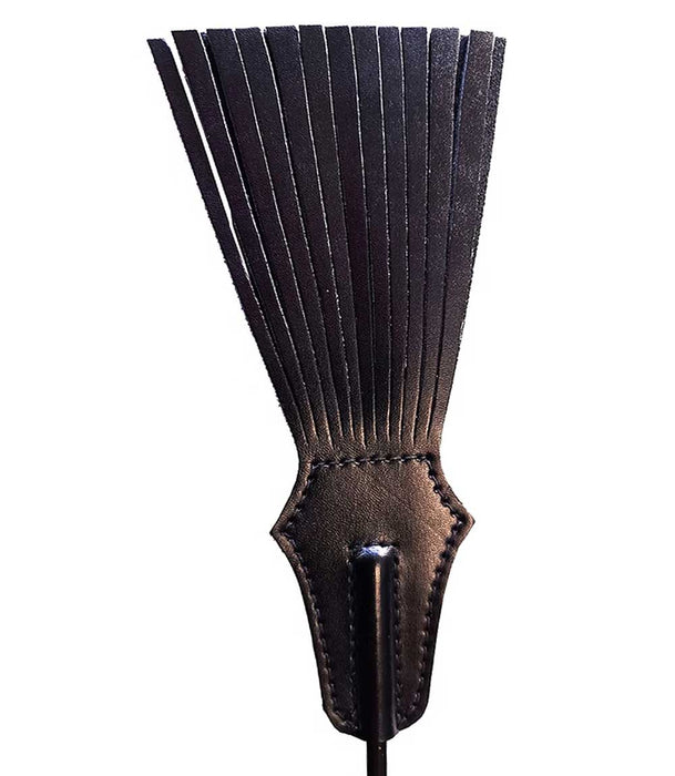 Rouge Leather Tasselled Riding Crop