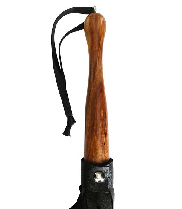 Rouge Wooden Handle Flogger Vegan Leather