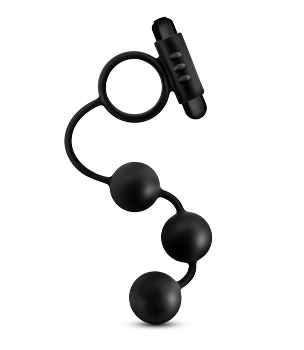 Anal Adventures Anal Beads With Vibrating C-Ring