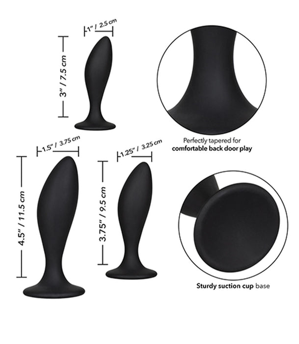 Silicone Anal Curve Butt Plug Set | Body Safe Sex Toys For Health Silicone Anal Curve Butt Plug Set | Body Safe Sex Toys For Health