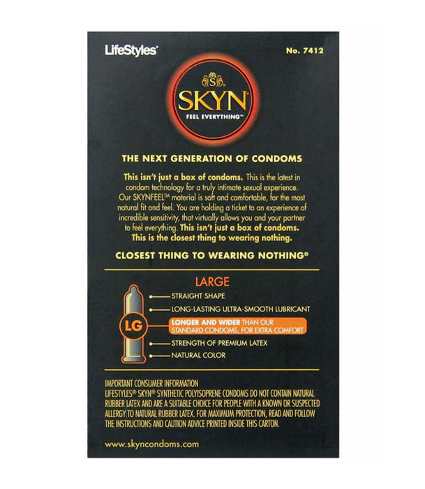 Latex-Free Polyisoprene Lifestyles Skyn Large 12 Pack