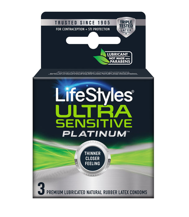 Latex Lifestyles Ultra Sensitive Platinum 3 Pack