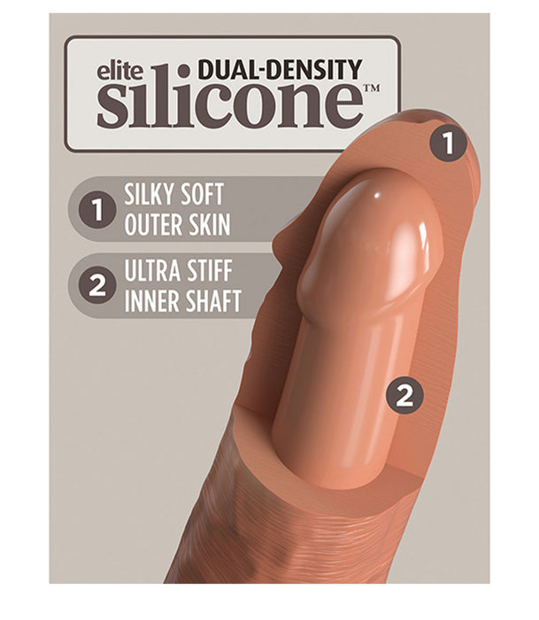 Dual Density Silicone Dildo 7"