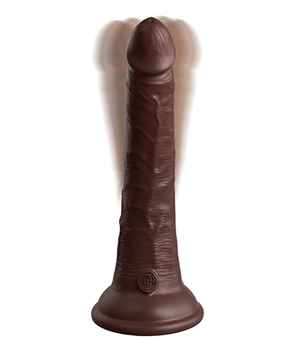 Dual Density Vibrating Silicone Dildo 7"