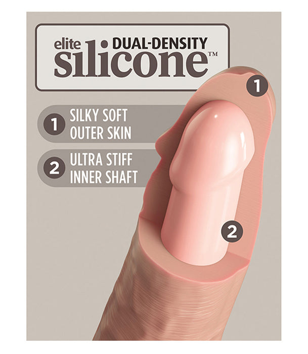 Dual Density Silicone Dildo 9"