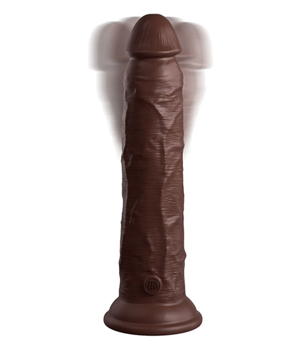 Dual Density Vibrating Silicone Dildo 9"