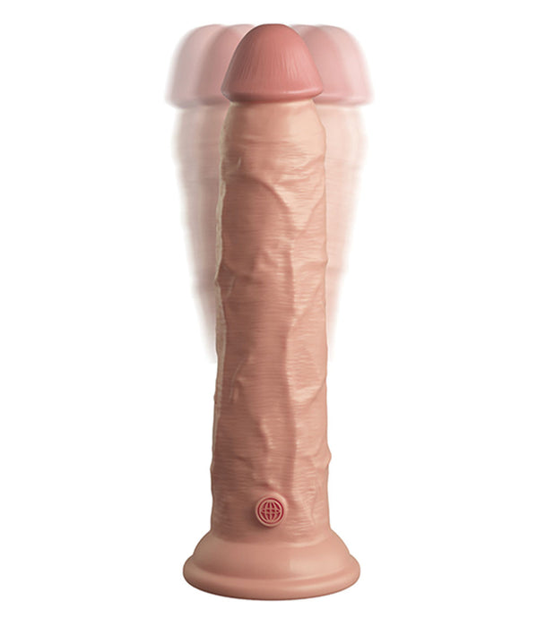 Dual Density Vibrating Silicone Dildo 9"