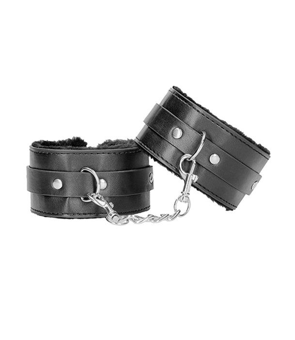 Plush Vegan Leather Ankle & Wrist Cuffs