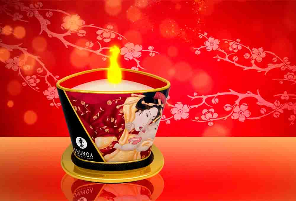 Shunga Excitation Massage Candle - Chocolate