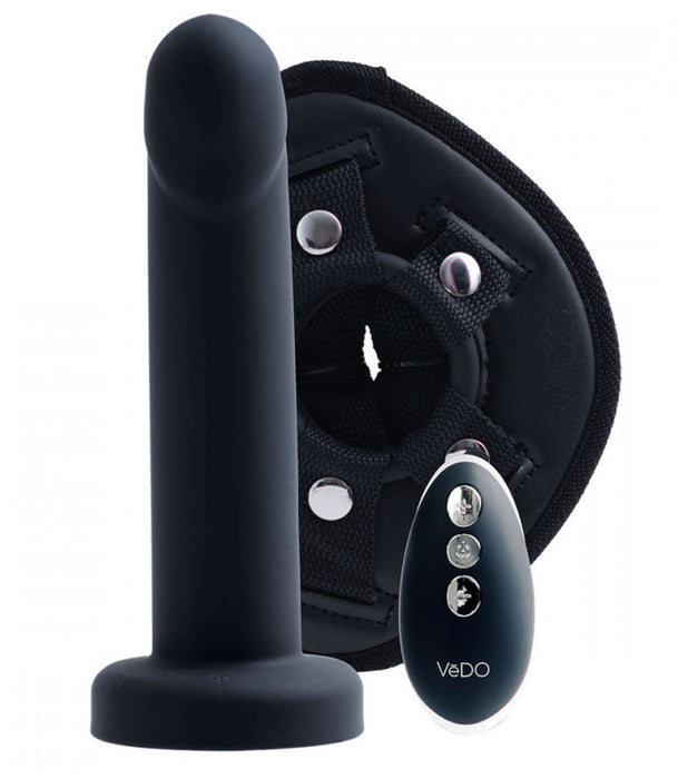 Strapped Vibrating Dildo With Harness