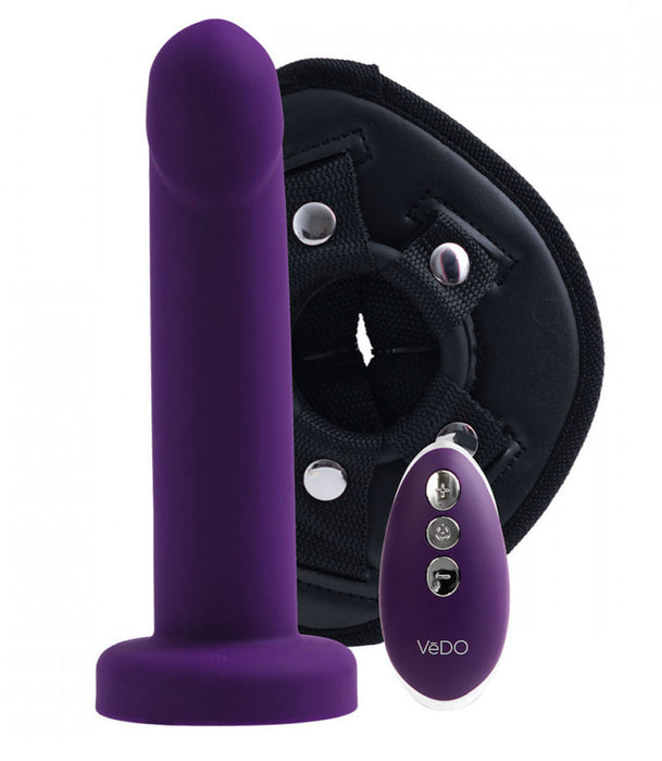 Strapped Vibrating Dildo With Harness