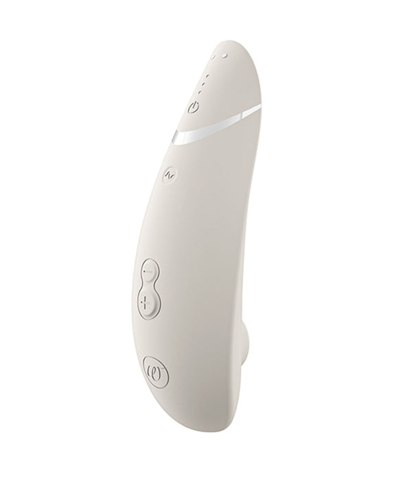 Back View Warm Gray Womanizer Premium 2 Clitoral Stimulator